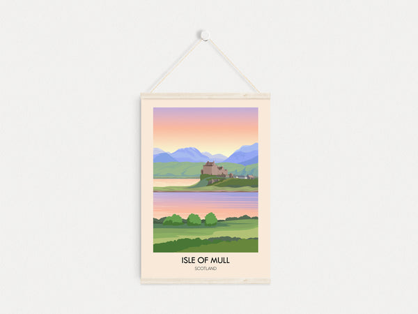 Isle of Mull Scotland Travel Poster