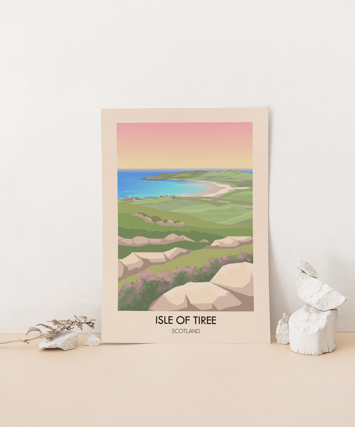 Isle of Tiree Scotland Travel Poster