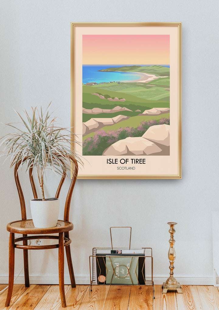 Isle of Tiree Scotland Travel Poster