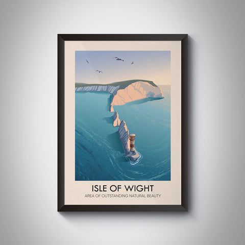Isle of Wight AONB Travel Poster
