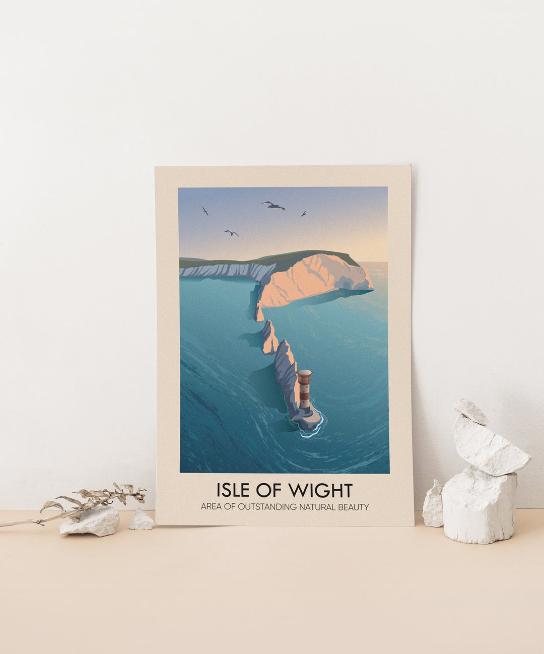 Isle of Wight AONB Travel Poster