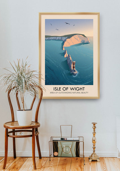 Isle of Wight AONB Travel Poster