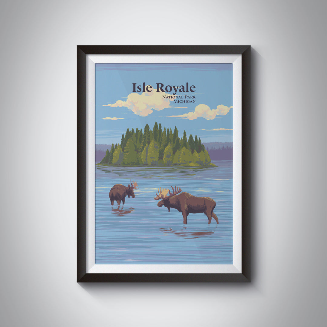 Isle Royale National Park Travel Poster