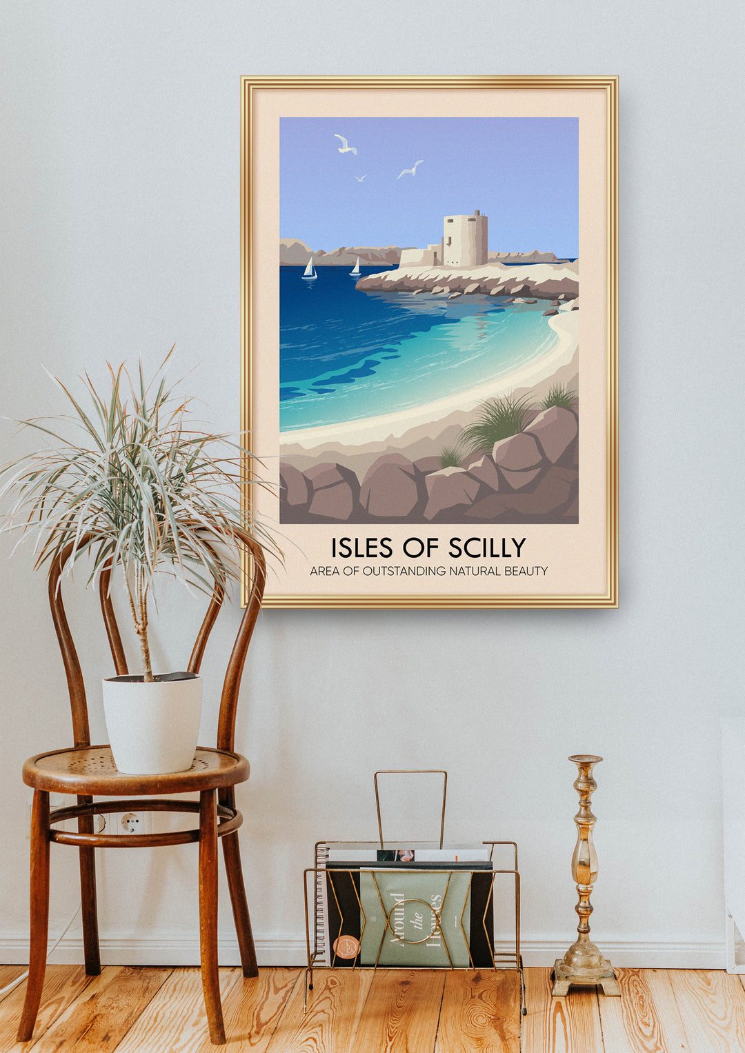 Isles Of Scilly Cornwall AONB Travel Poster