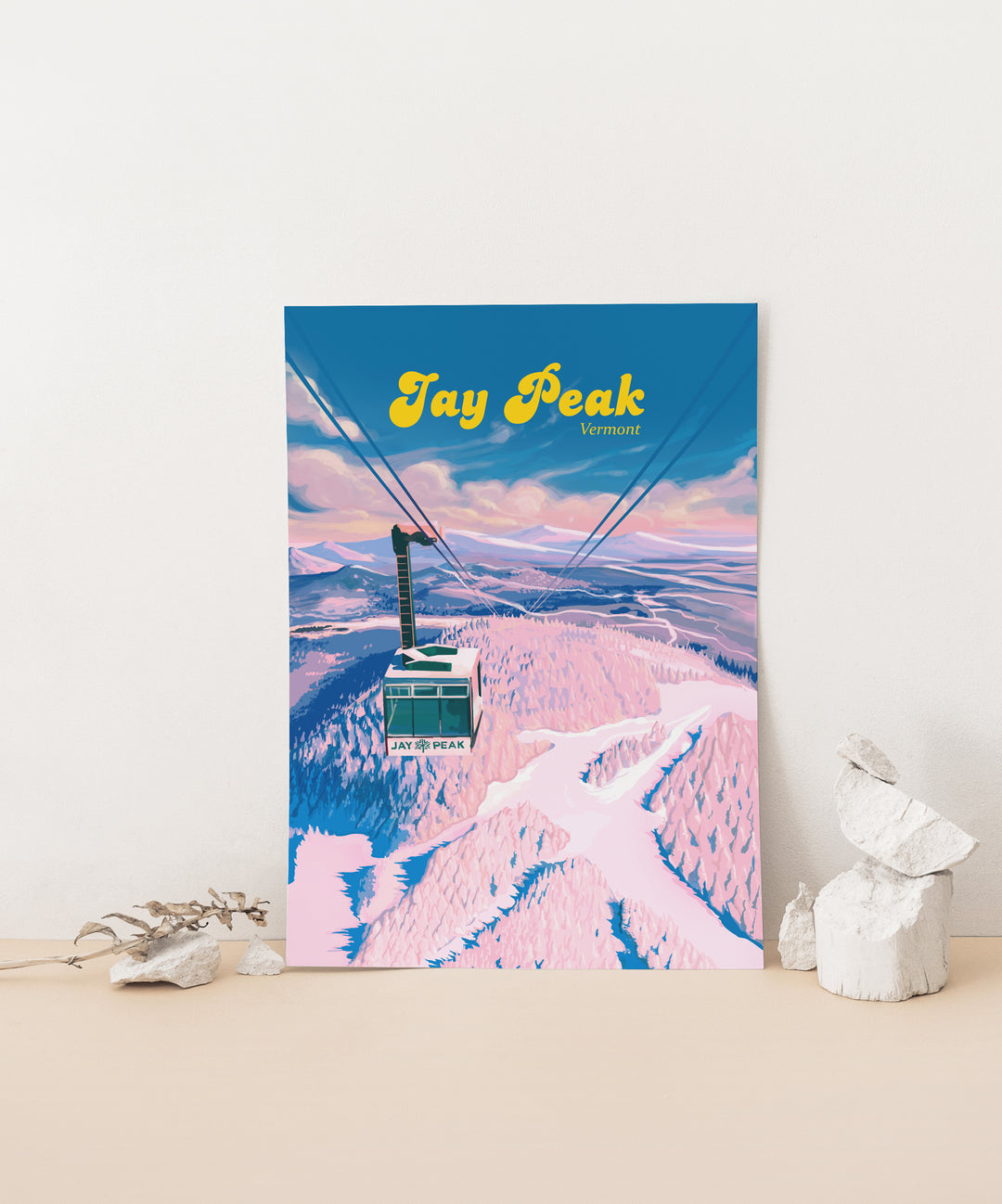 Jay Peak Vermont Ski Resort Travel Poster