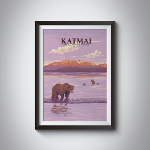 Katmai National Park and Preserve Travel Poster