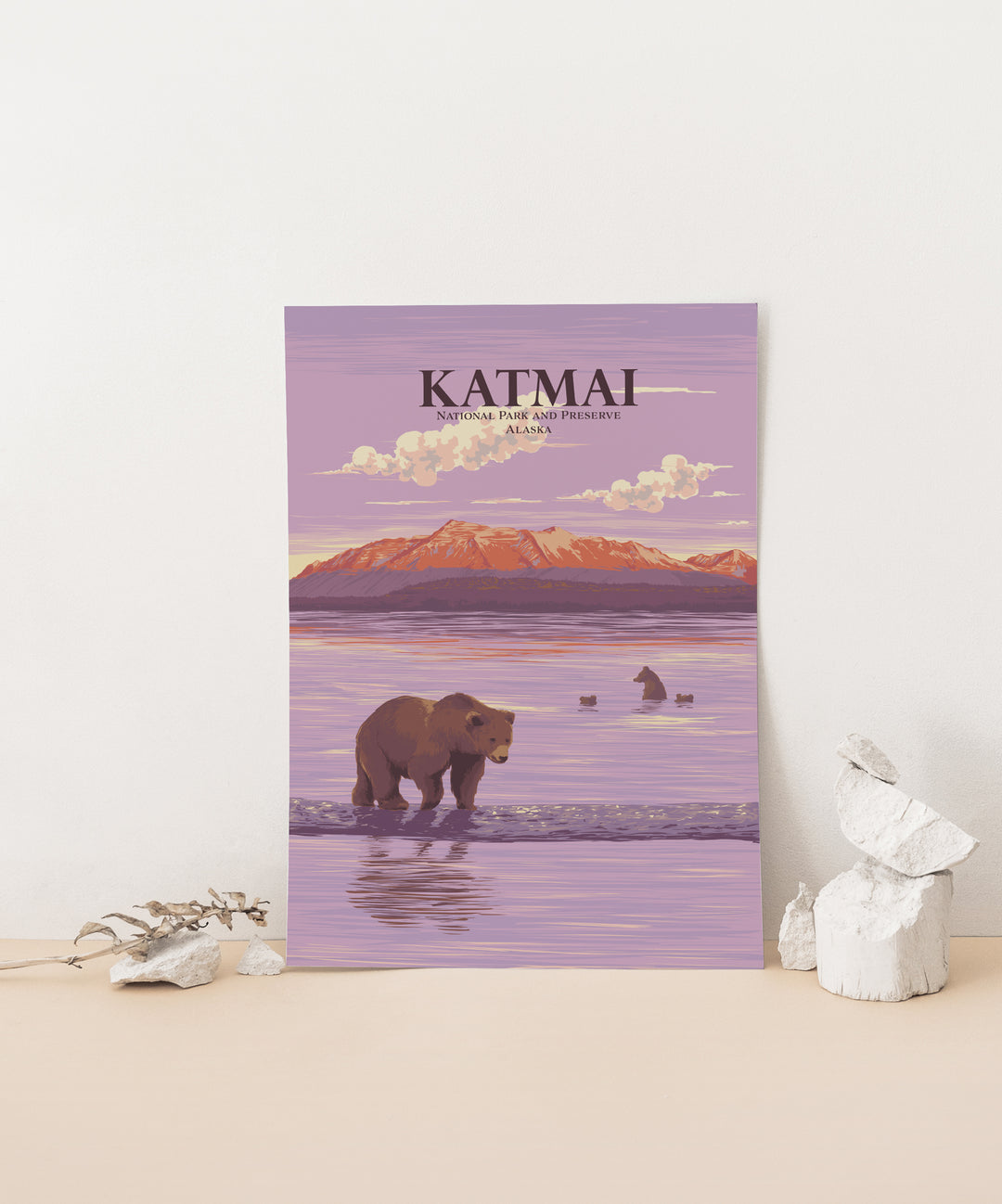 Katmai National Park and Preserve Travel Poster