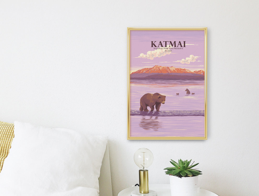 Katmai National Park and Preserve Travel Poster