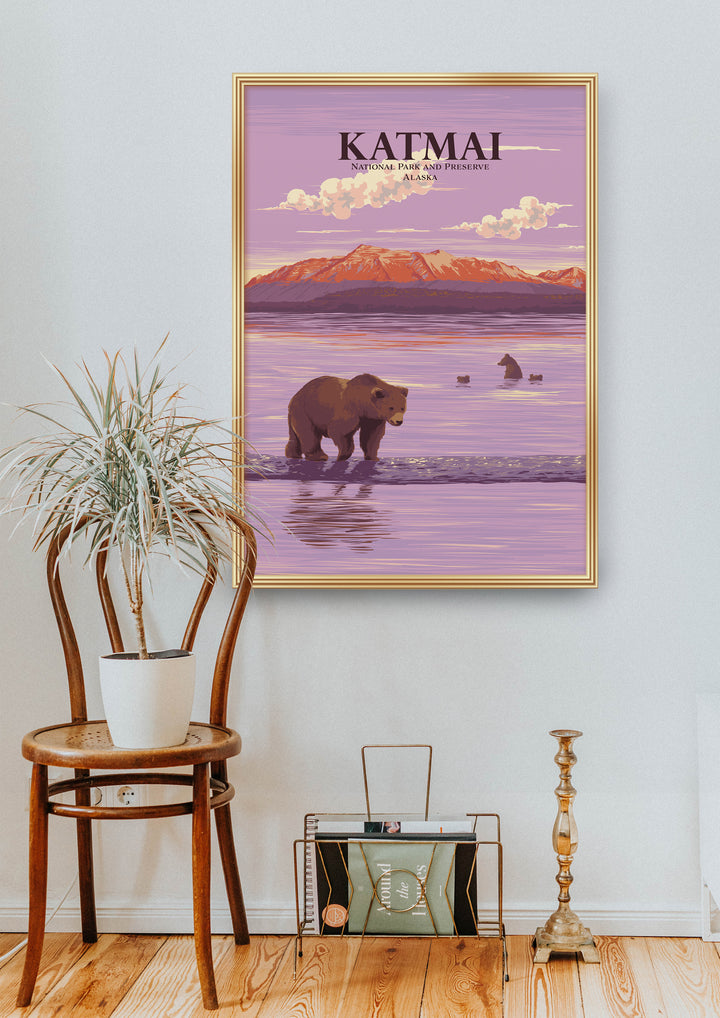 Katmai National Park and Preserve Travel Poster