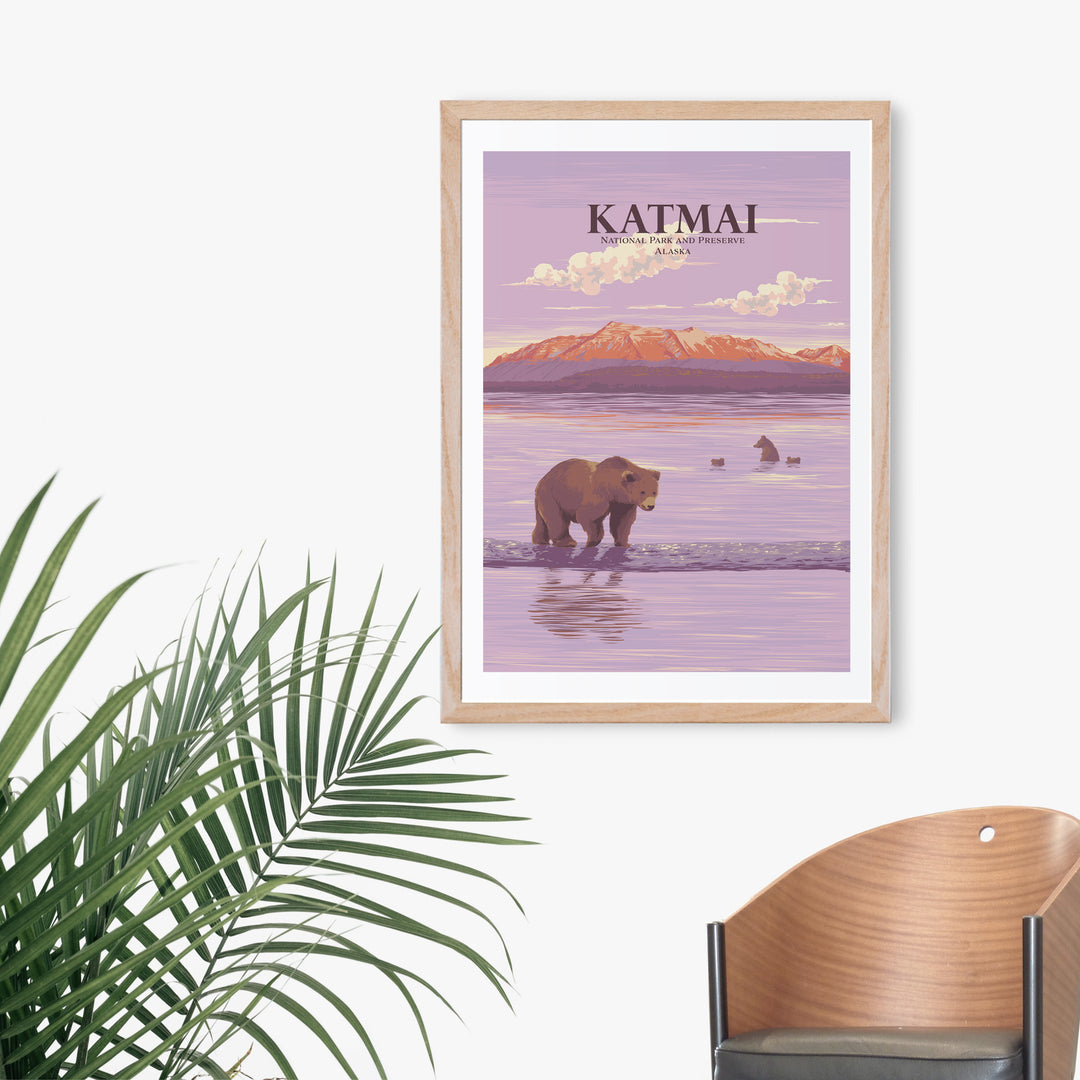 Katmai National Park and Preserve Travel Poster