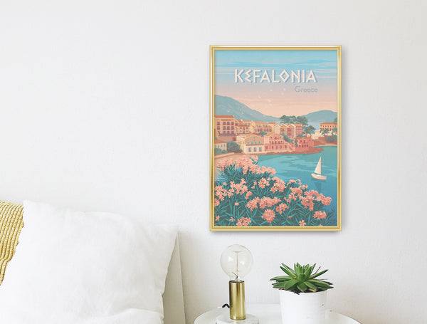 Kefalonia Greece Travel Poster