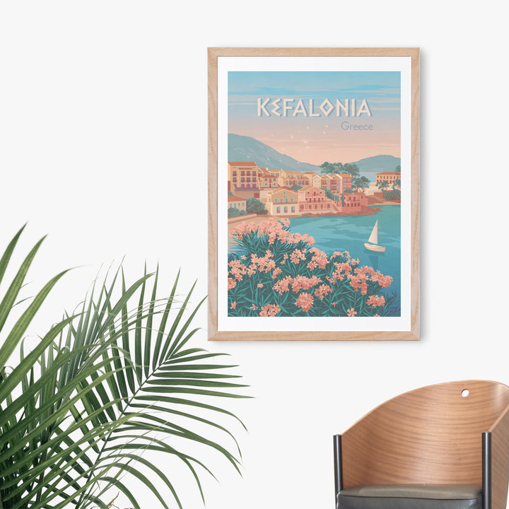 Kefalonia Greece Travel Poster