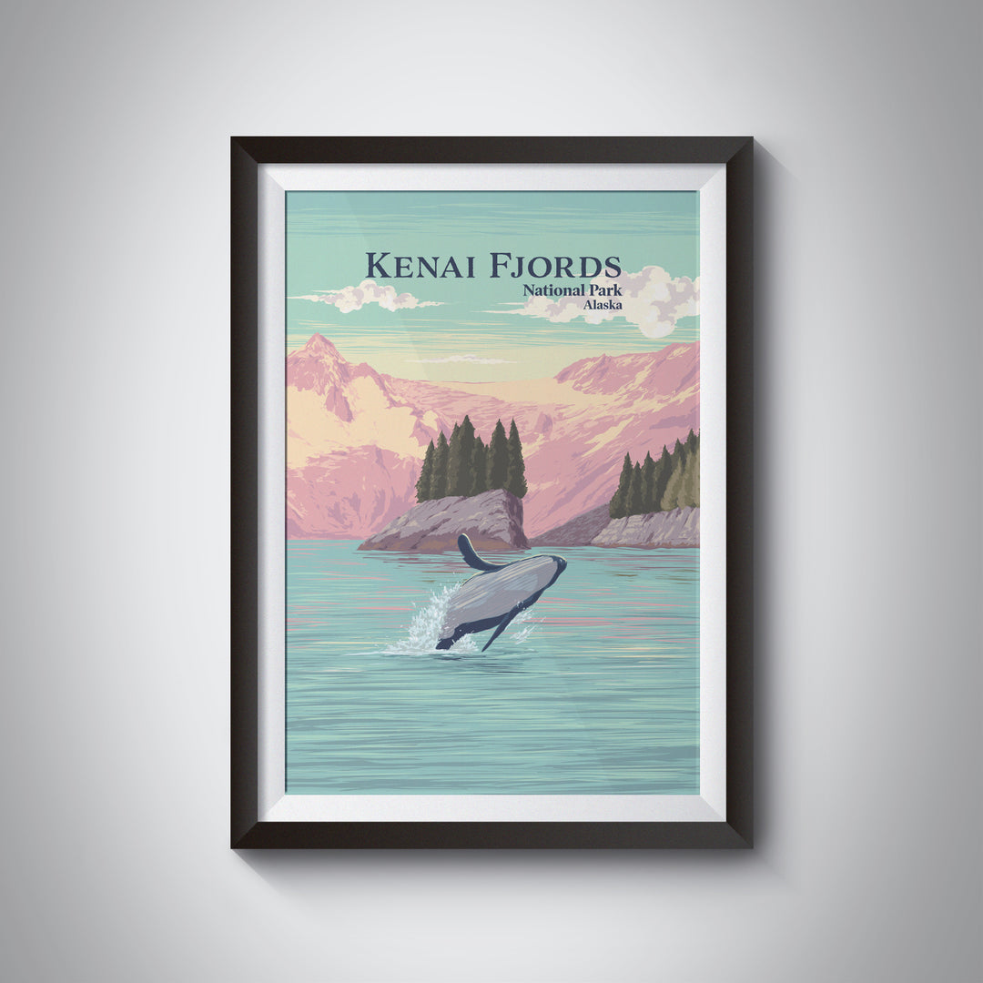 Kenai Fjords National Park Travel Poster