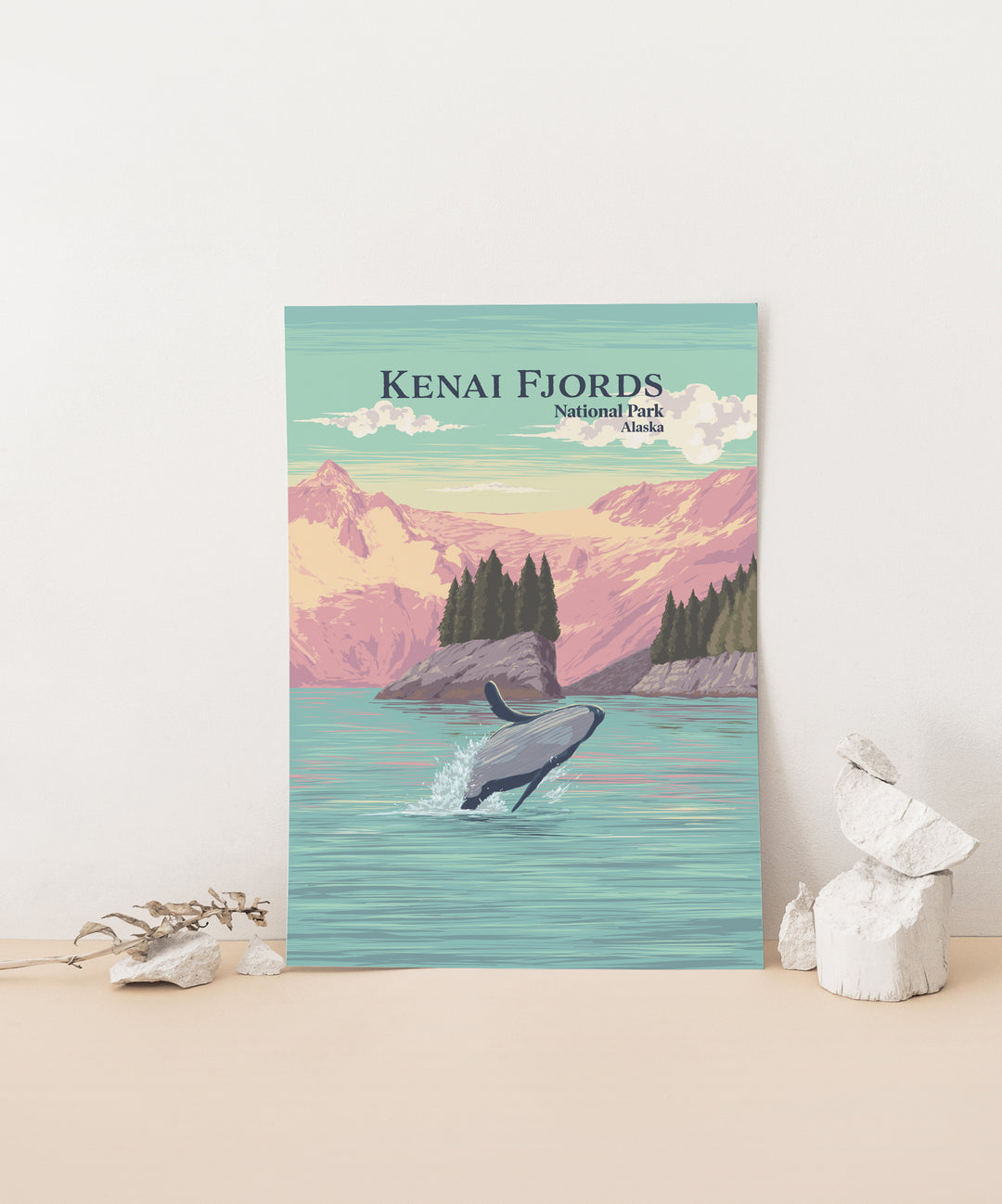 Kenai Fjords National Park Travel Poster