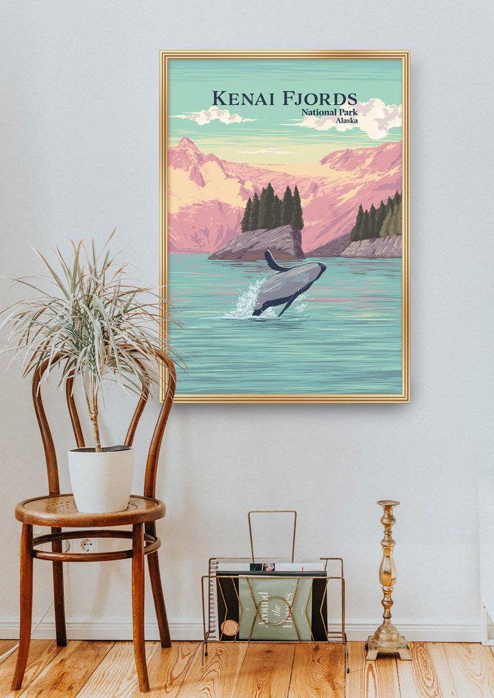 Kenai Fjords National Park Travel Poster