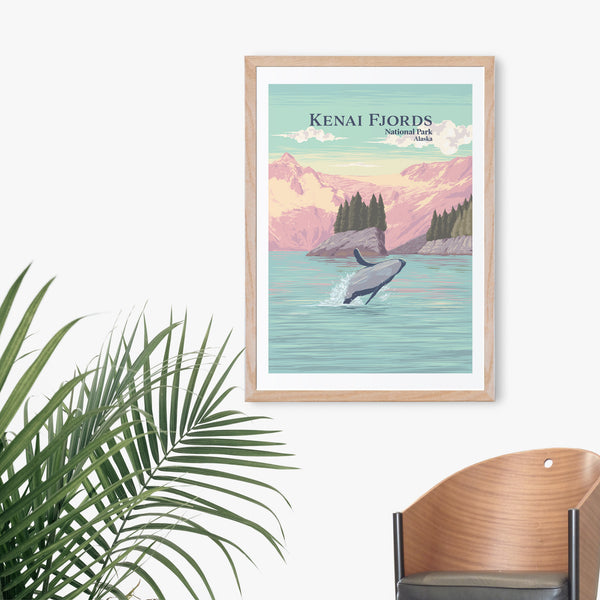 Kenai Fjords National Park Travel Poster