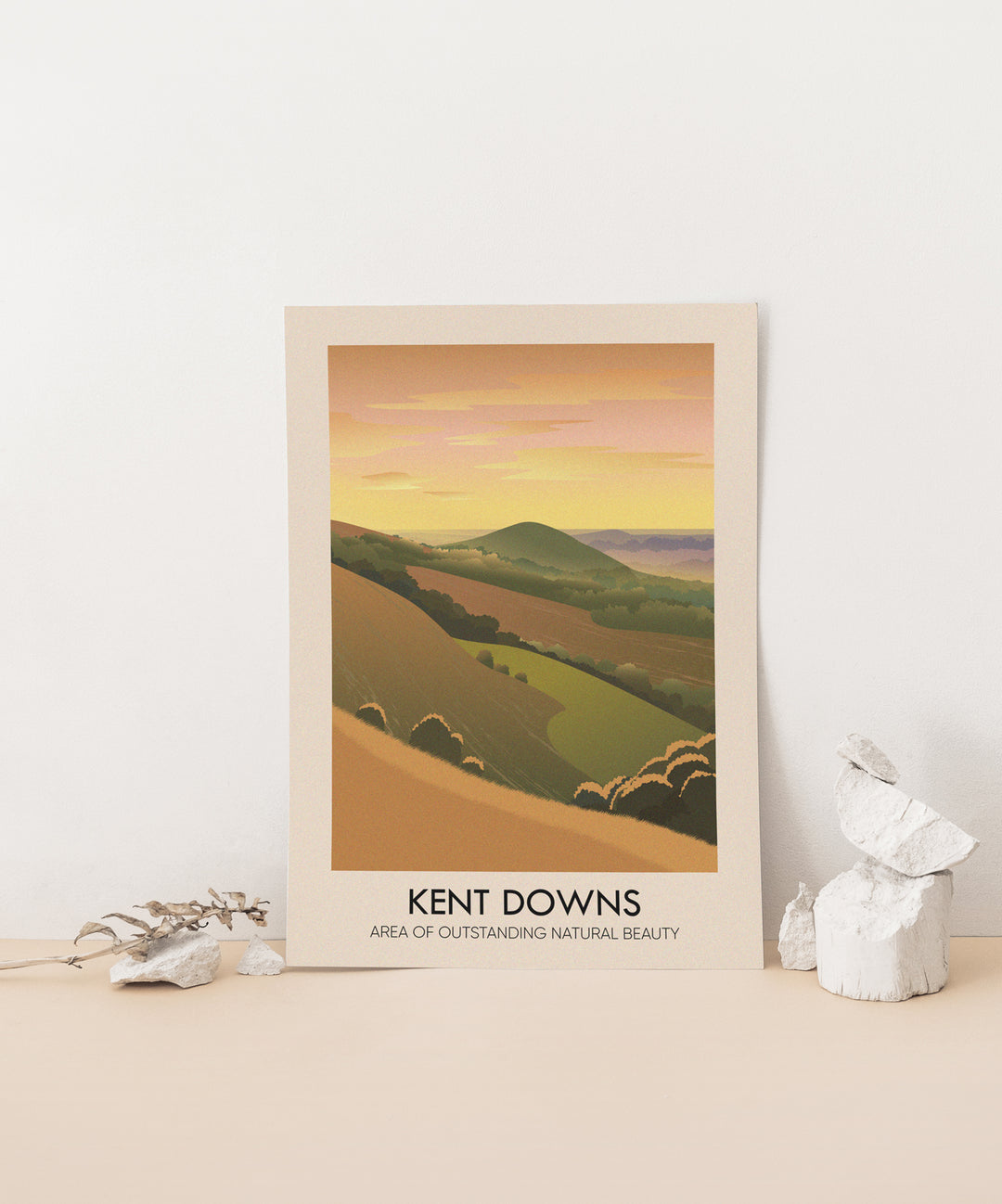 Kent Downs AONB Travel Poster