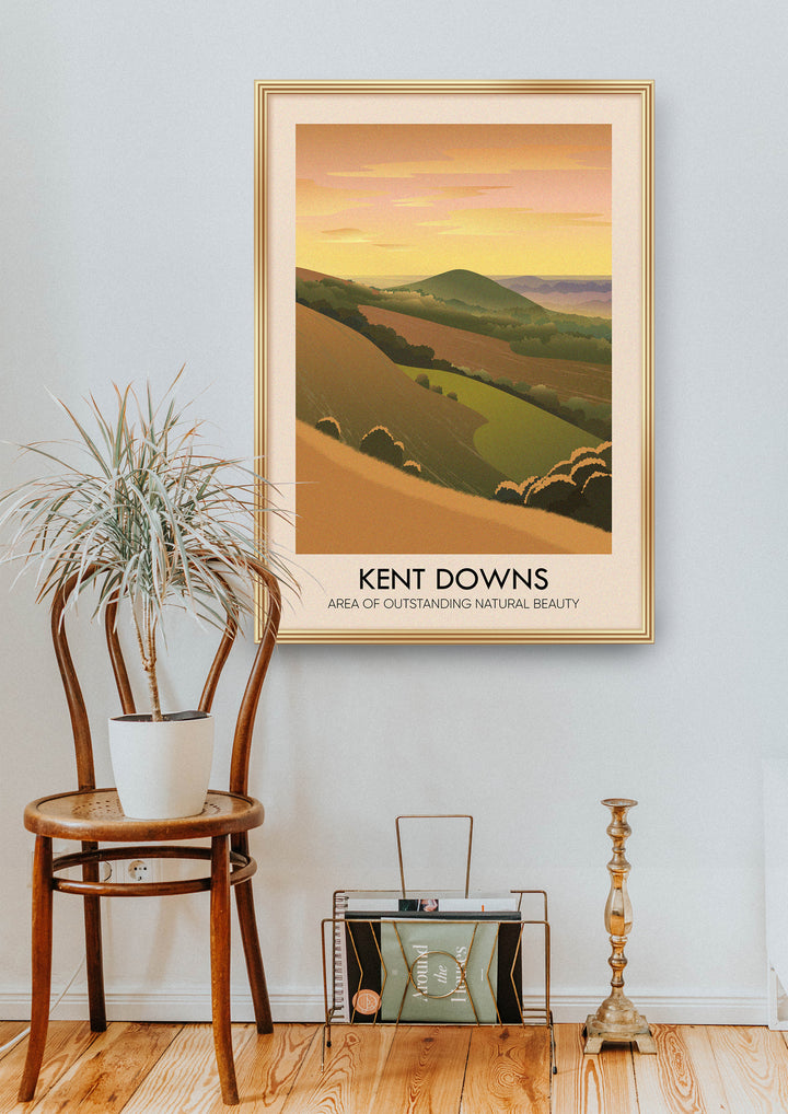 Kent Downs AONB Travel Poster