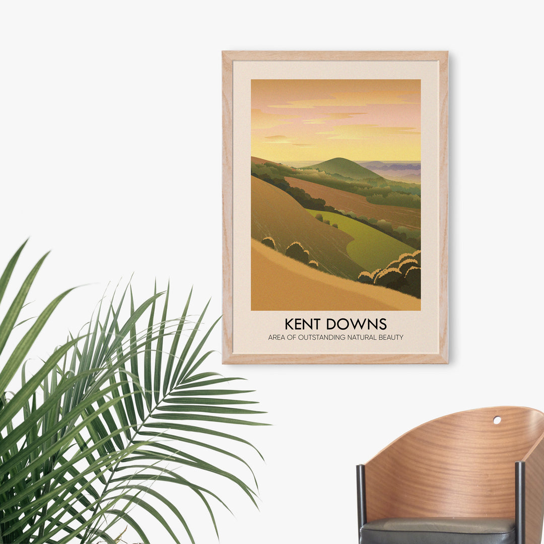 Kent Downs AONB Travel Poster