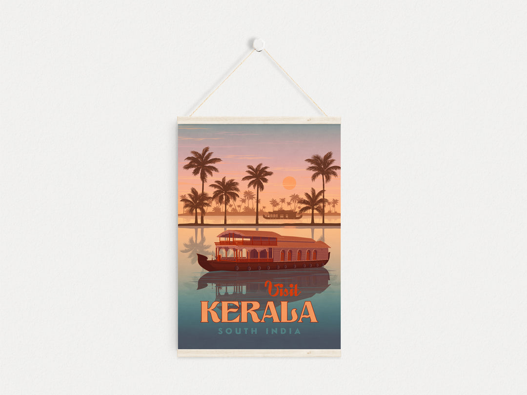 Kerala India Travel Poster