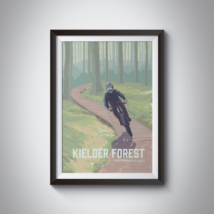 Kielder Forest Mountain Biking Travel Poster