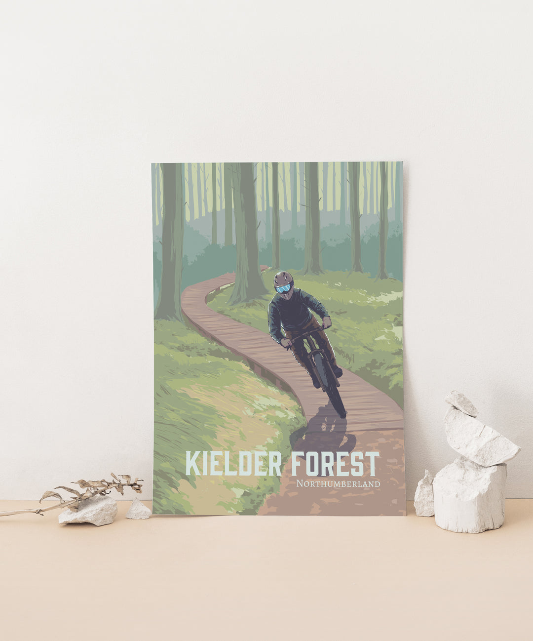 Kielder Forest Mountain Biking Travel Poster