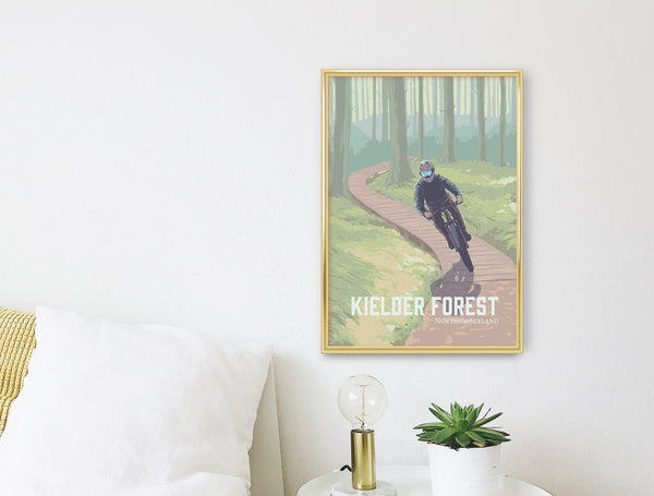 Kielder Forest Mountain Biking Travel Poster