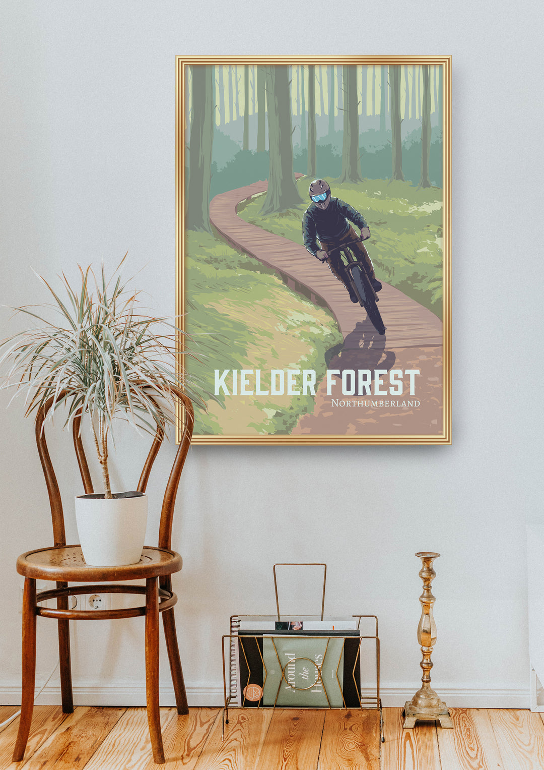 Kielder Forest Mountain Biking Travel Poster