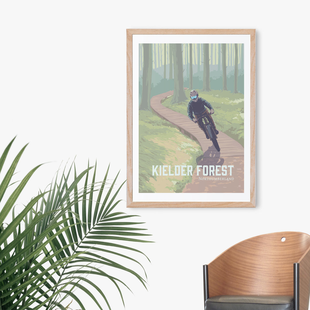 Kielder Forest Mountain Biking Travel Poster