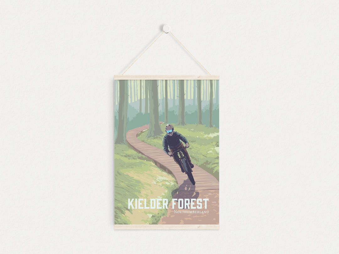 Kielder Forest Mountain Biking Travel Poster