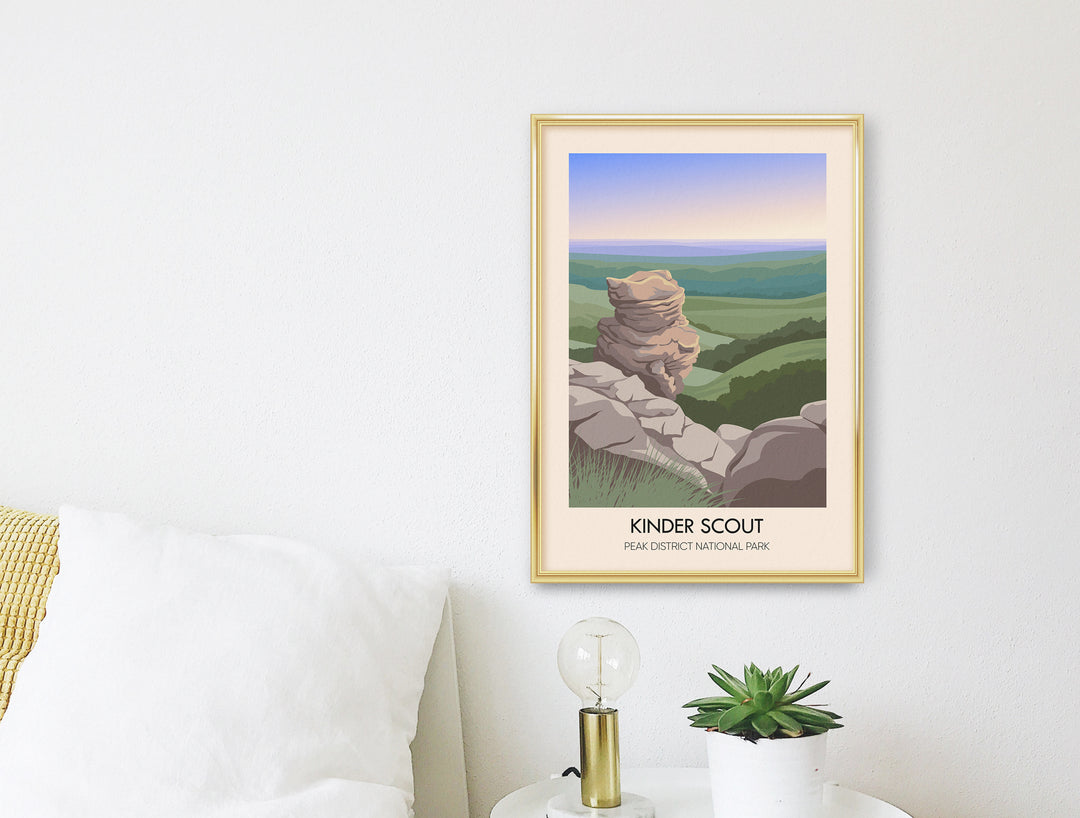 Kinder Scout Peak District Travel Poster