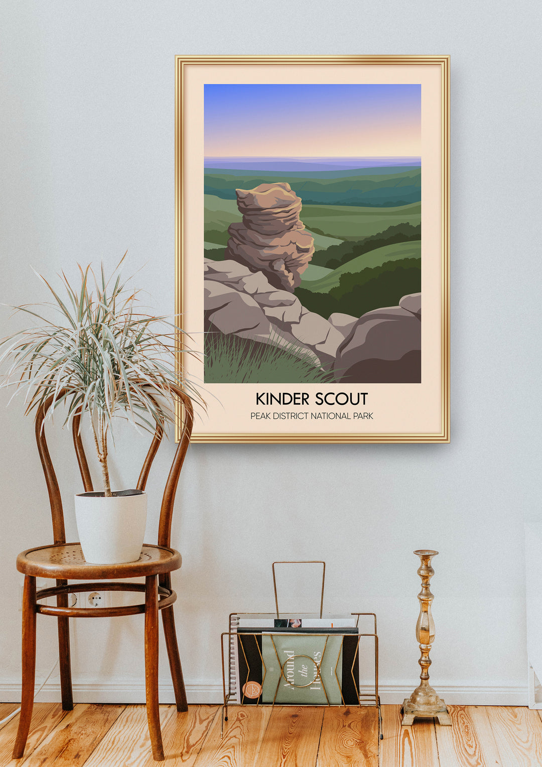 Kinder Scout Peak District Travel Poster