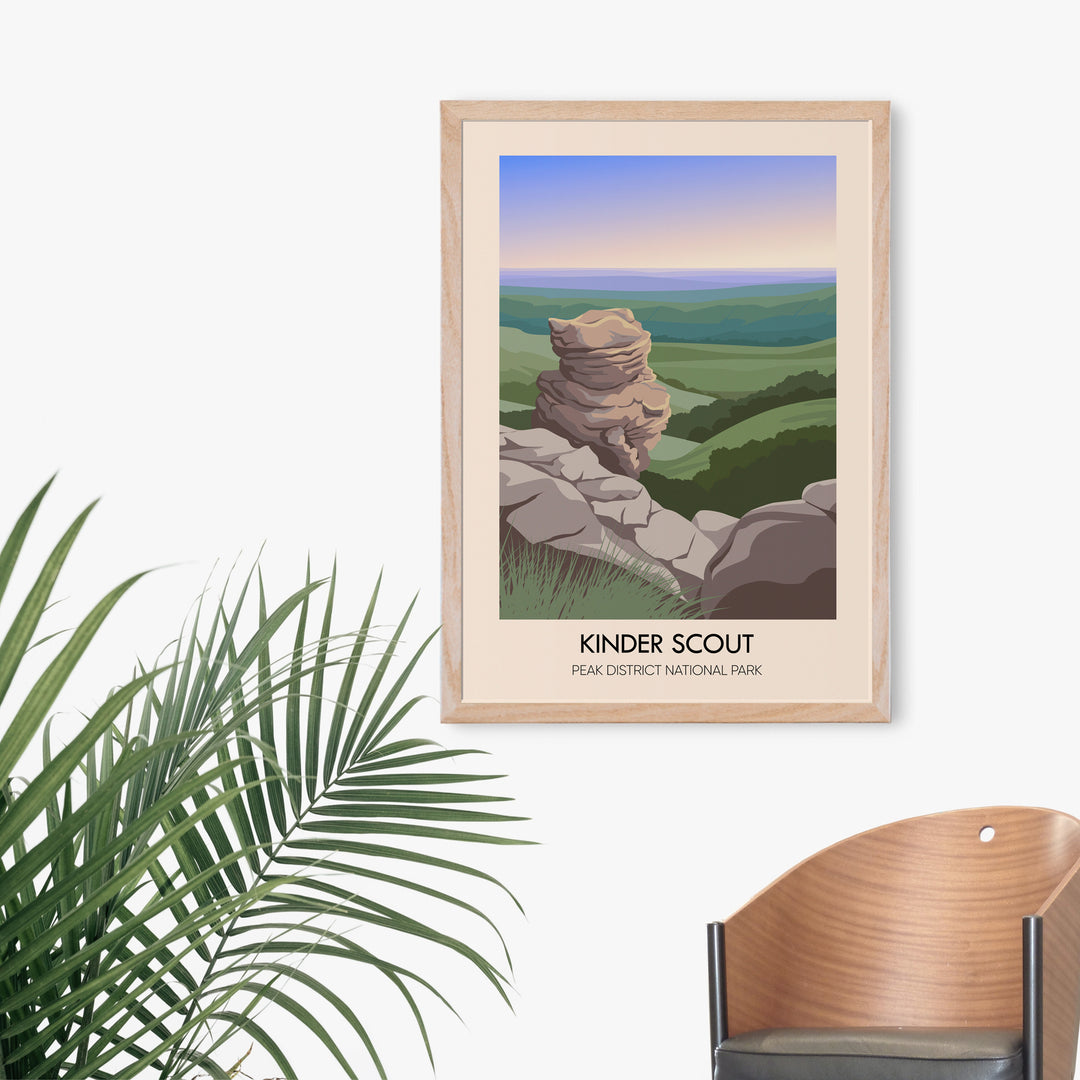 Kinder Scout Peak District Travel Poster