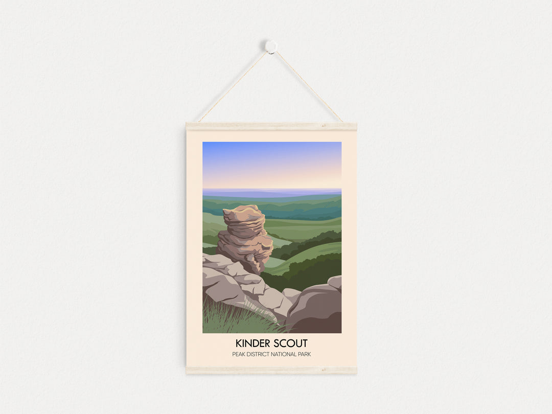 Kinder Scout Peak District Travel Poster