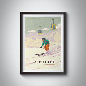 La Thuile Italy Ski Resort Travel Poster