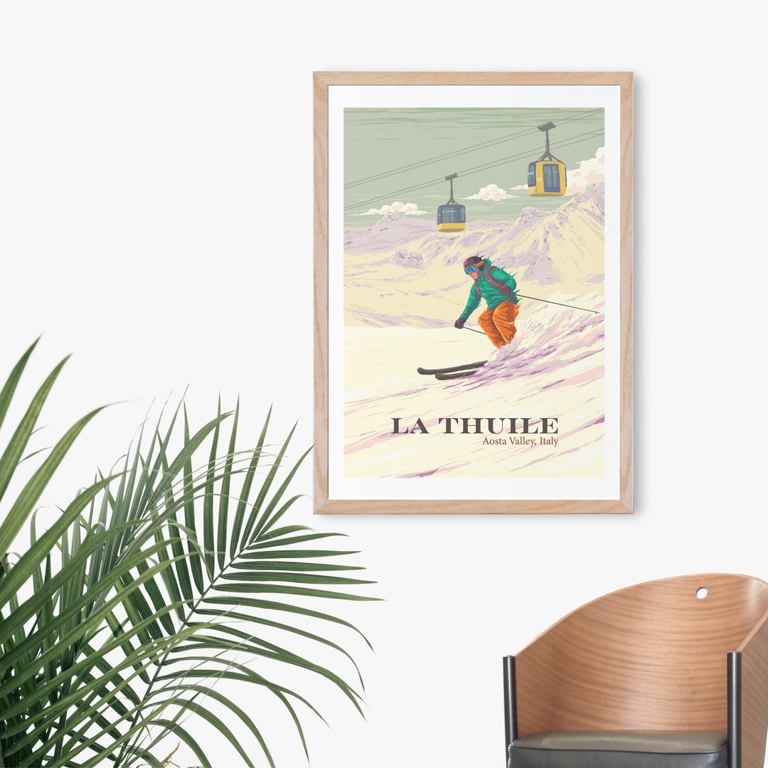 La Thuile Italy Ski Resort Travel Poster