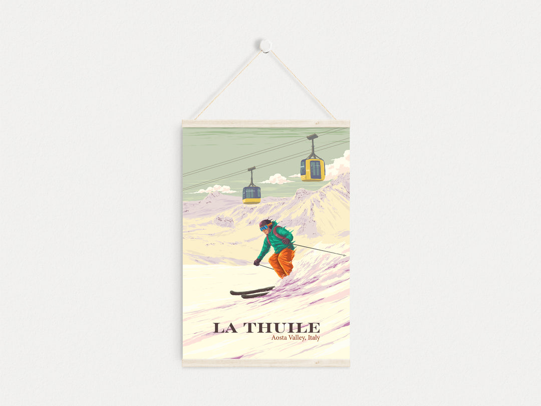 La Thuile Italy Ski Resort Travel Poster