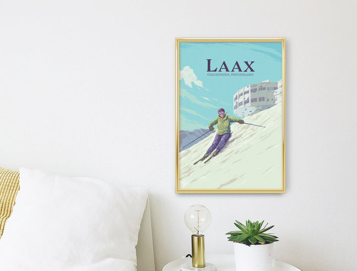 Laax Ski Resort Travel Poster v2