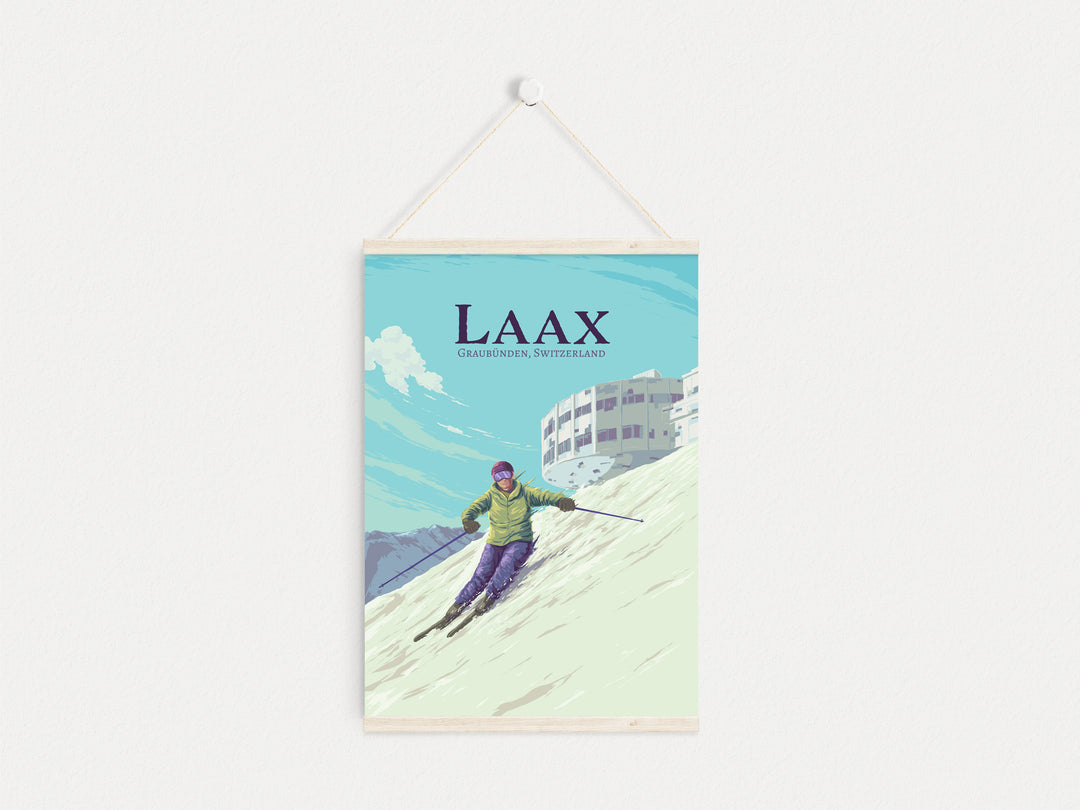 Laax Ski Resort Travel Poster v2