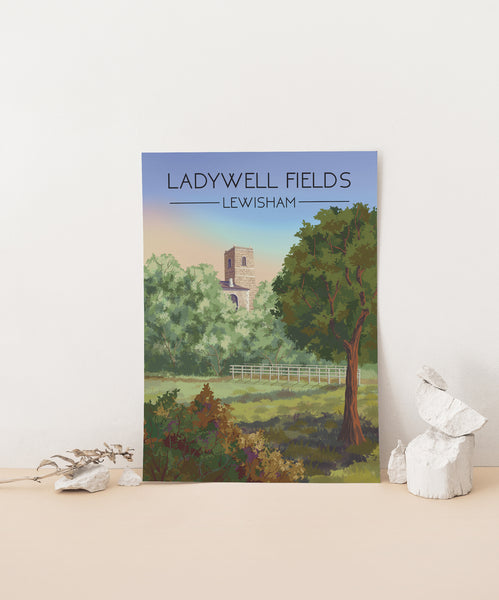 Ladywell Fields London Travel Poster