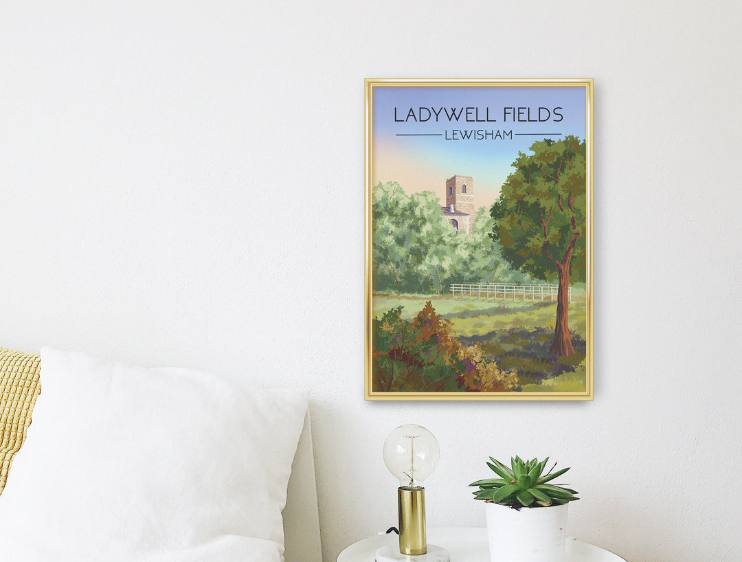 Ladywell Fields London Travel Poster