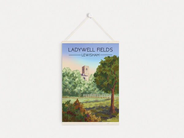 Ladywell Fields London Travel Poster