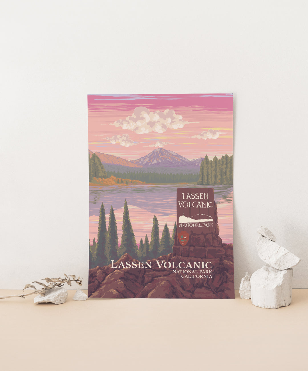 Lassen Volcanic National Park Travel Poster