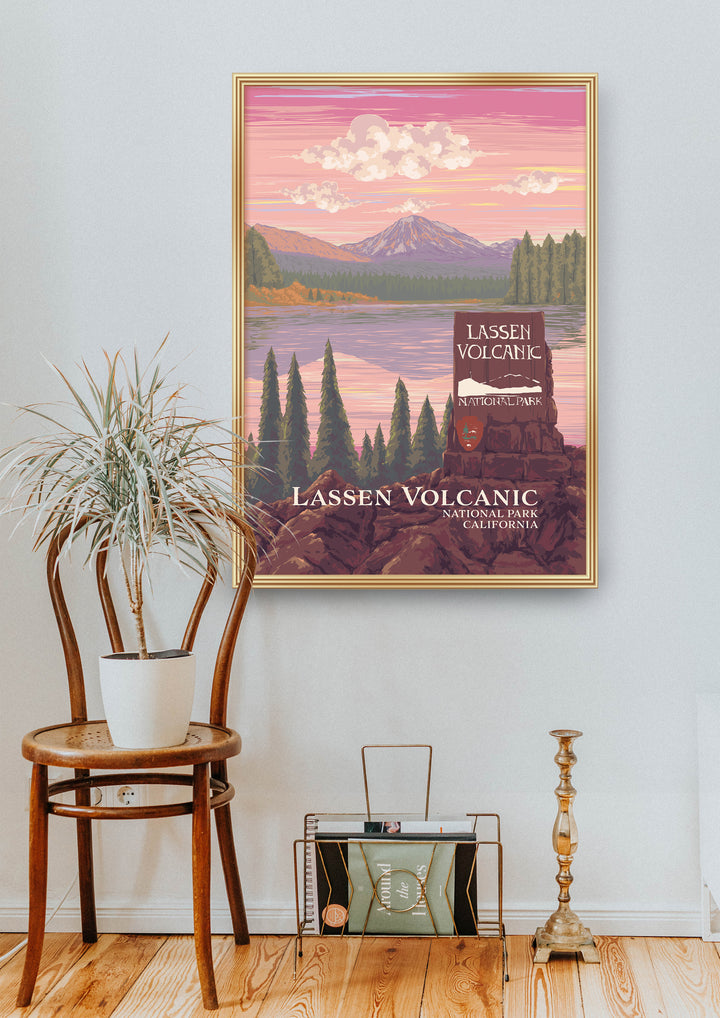 Lassen Volcanic National Park Travel Poster