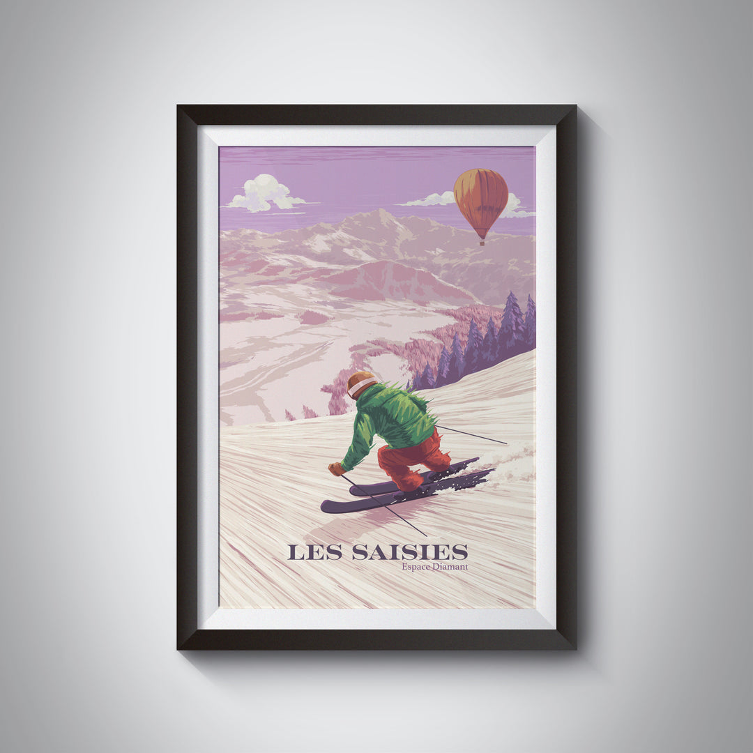 Les Saisies France Ski Resort Poster