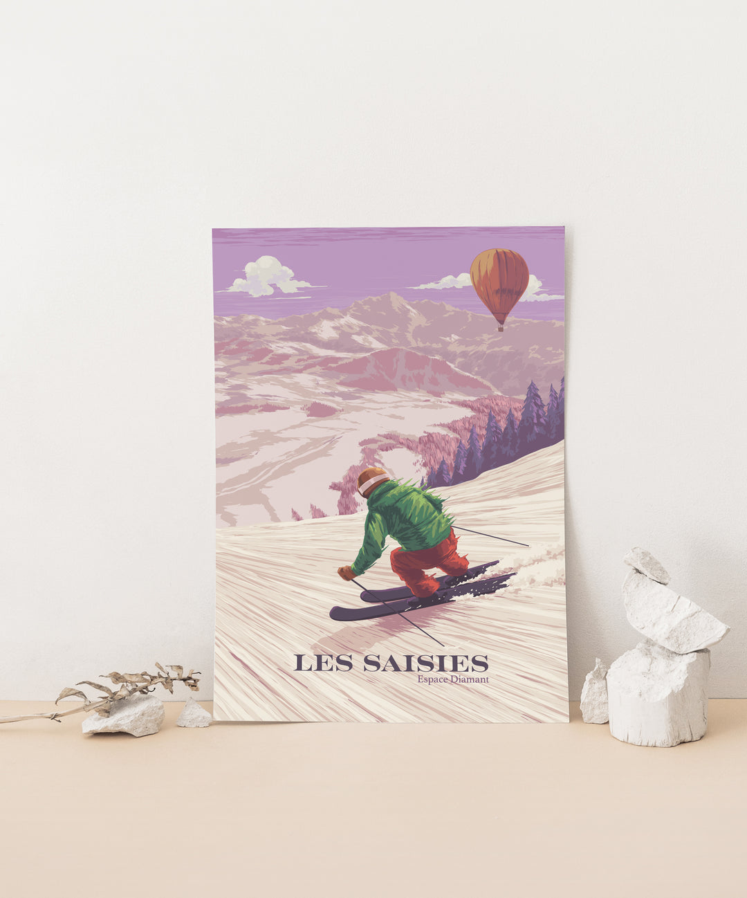 Les Saisies France Ski Resort Poster