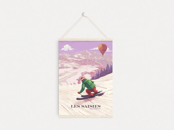 Les Saisies France Ski Resort Poster