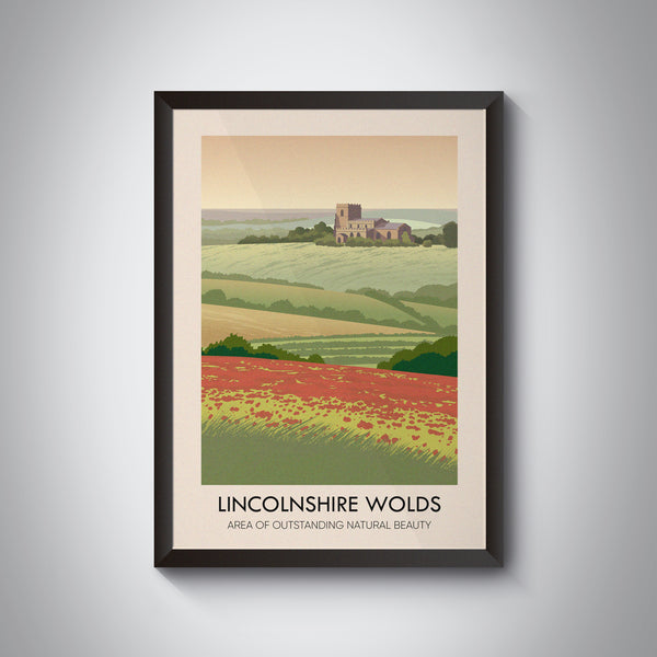 Lincolnshire Wolds AONB Travel Poster