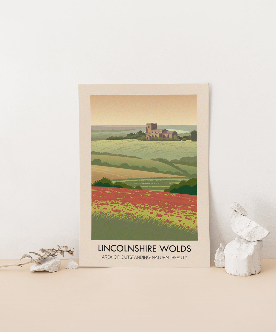 Lincolnshire Wolds AONB Travel Poster