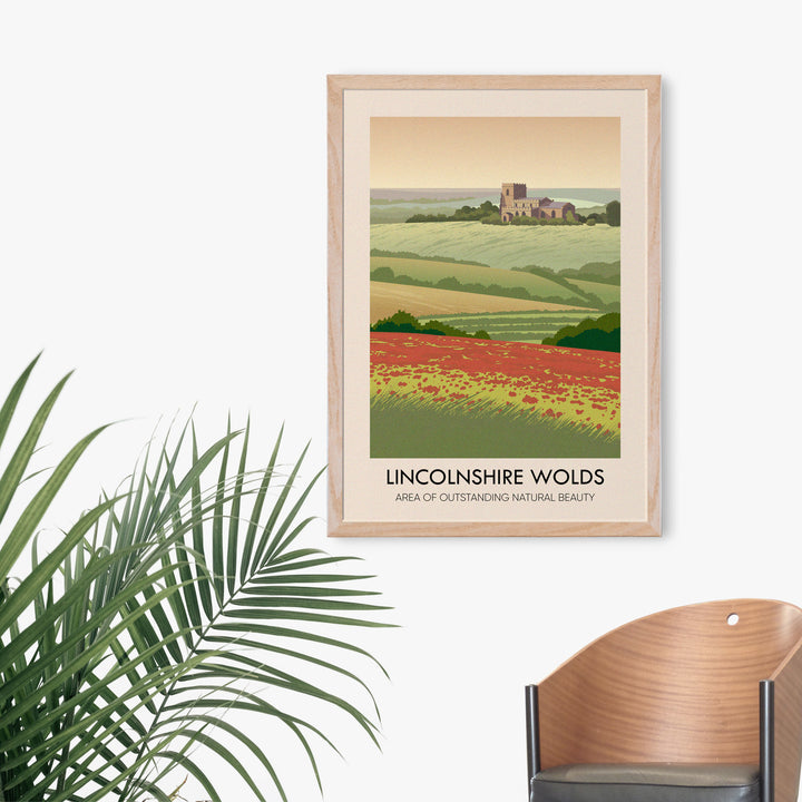 Lincolnshire Wolds AONB Travel Poster